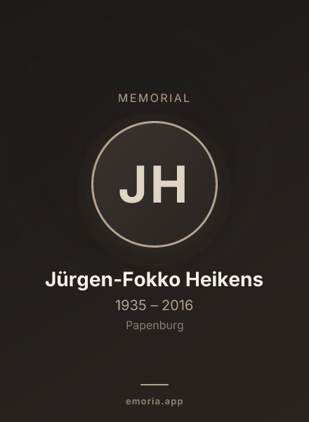 Memorial portrait of Jürgen-Fokko Heikens