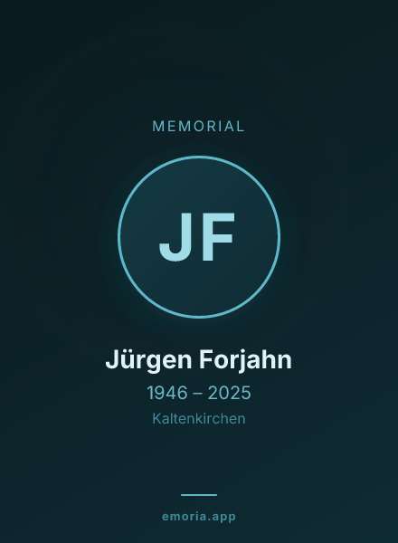 Memorial portrait of Jürgen Forjahn