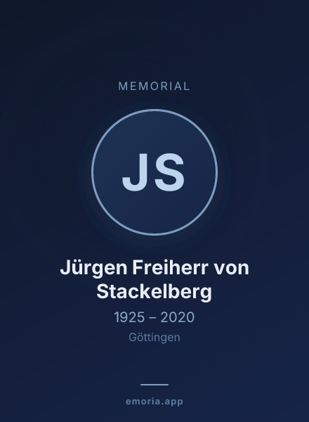 Memorial portrait of Jürgen Freiherr von Stackelberg