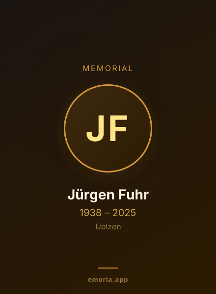 Memorial portrait of Jürgen Fuhr