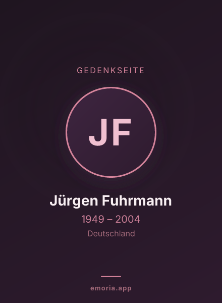 Gedenkportrait von Jürgen Fuhrmann