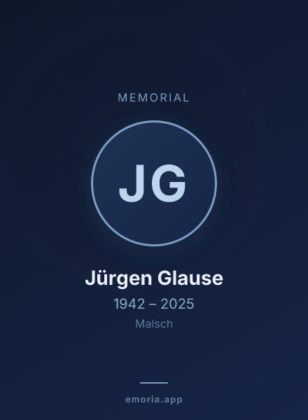 Memorial portrait of Jürgen Glause