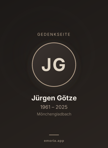 Gedenkportrait von Jürgen Götze