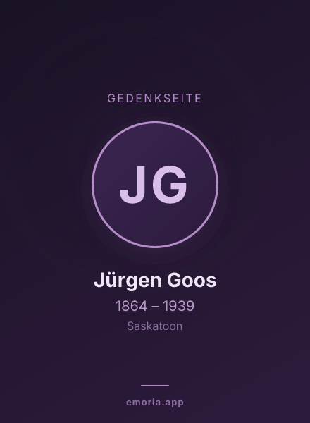 Gedenkportrait von Jürgen Goos