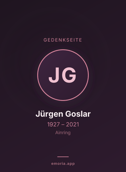 Gedenkportrait von Jürgen Goslar