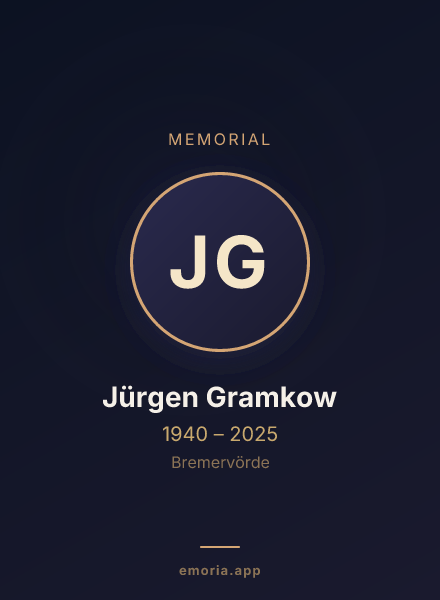 Memorial portrait of Jürgen Gramkow