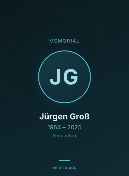 Memorial portrait of Jürgen Groß