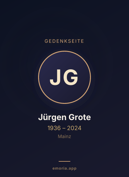 Gedenkportrait von Jürgen Grote
