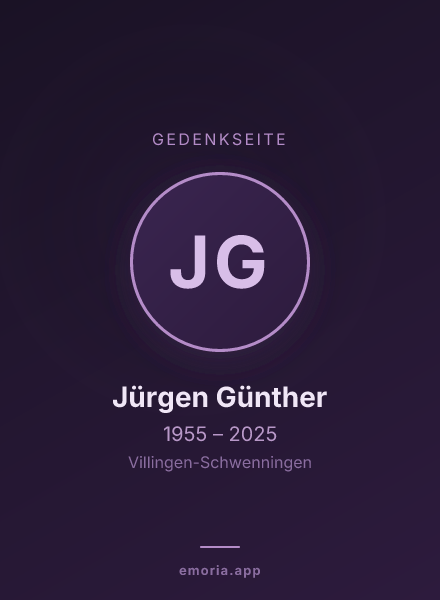 Gedenkportrait von Jürgen Günther