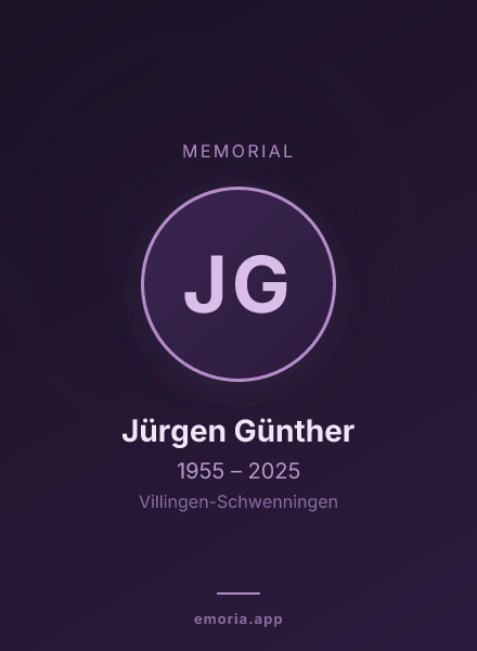 Memorial portrait of Jürgen Günther