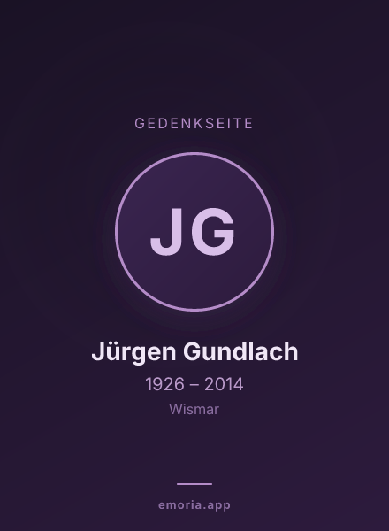 Gedenkportrait von Jürgen Gundlach