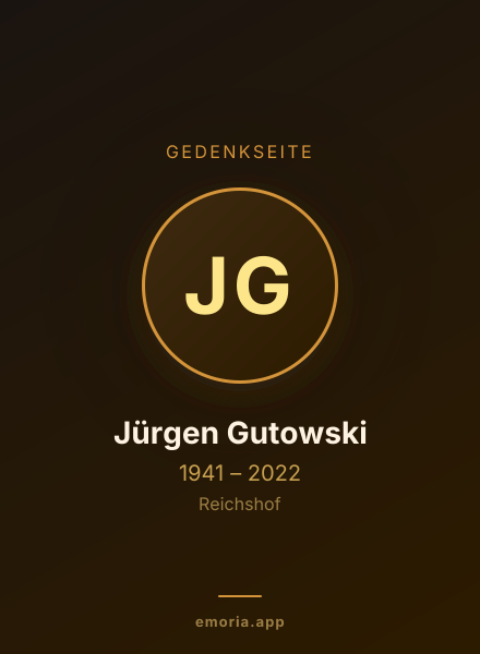 Gedenkportrait von Jürgen Gutowski