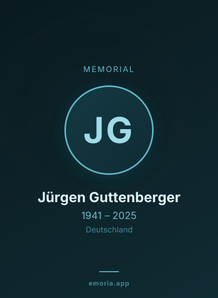 Memorial portrait of Jürgen Guttenberger