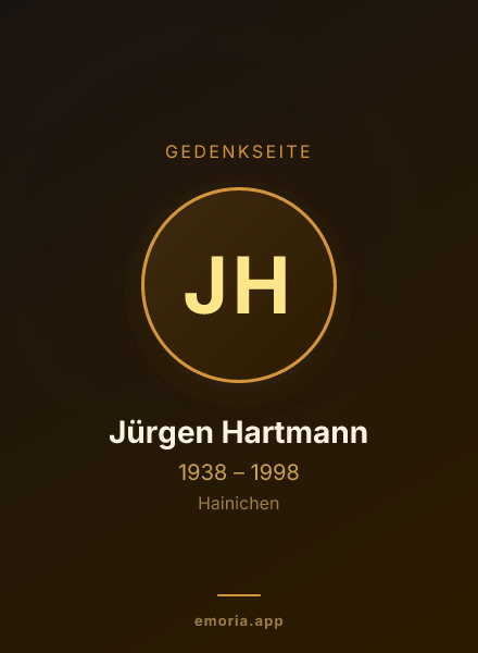 Gedenkportrait von Jürgen Hartmann