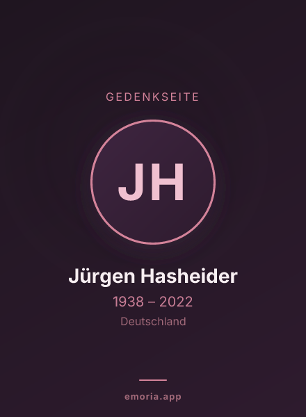 Gedenkportrait von Jürgen Hasheider