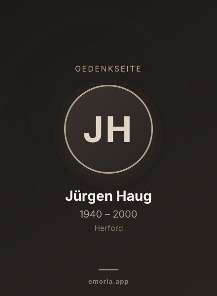 Gedenkportrait von Jürgen Haug