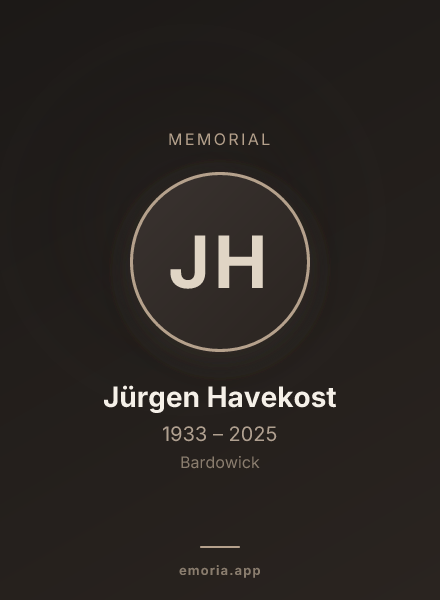 Memorial portrait of Jürgen Havekost