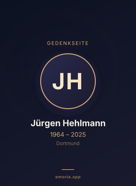Gedenkportrait von Jürgen Hehlmann