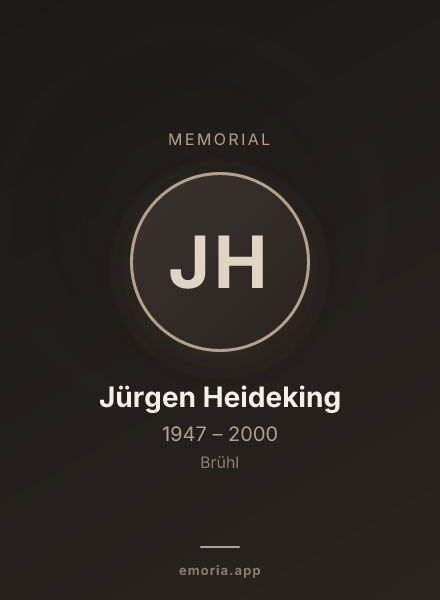 Memorial portrait of Jürgen Heideking