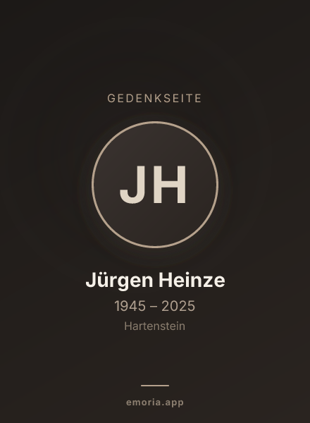Gedenkportrait von Jürgen Heinze