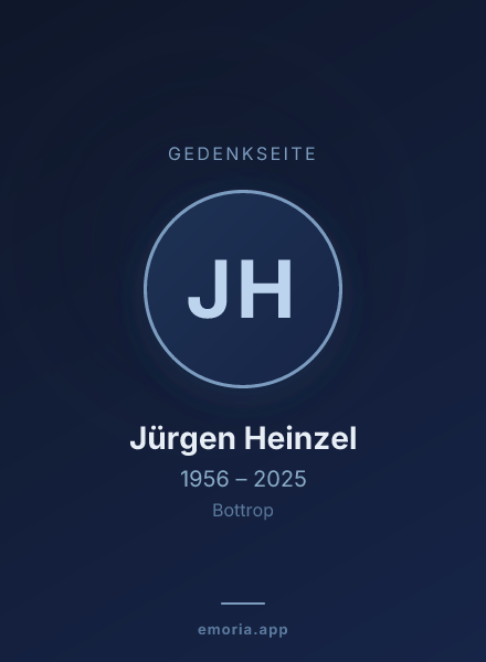 Gedenkportrait von Jürgen Heinzel