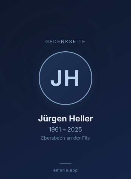 Gedenkportrait von Jürgen Heller