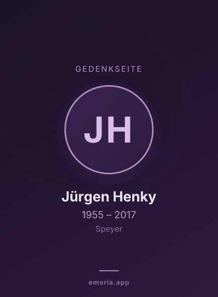Gedenkportrait von Jürgen Henky