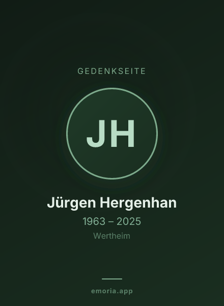 Gedenkportrait von Jürgen Hergenhan