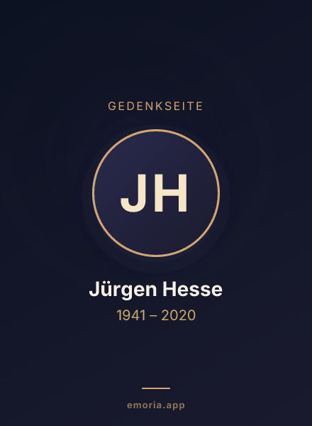 Gedenkportrait von Jürgen Hesse