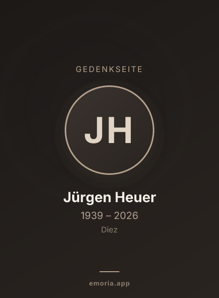 Gedenkportrait von Jürgen Heuer