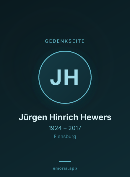Gedenkportrait von Jürgen Hinrich Hewers