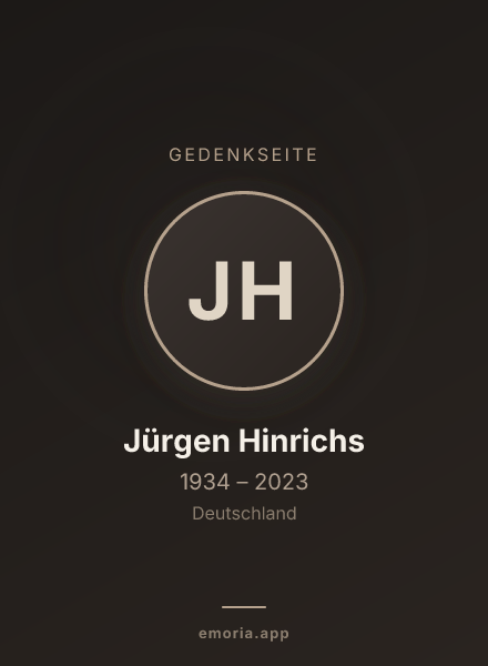 Gedenkportrait von Jürgen Hinrichs