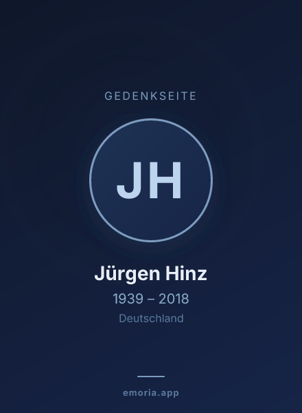 Gedenkportrait von Jürgen Hinz