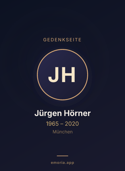 Gedenkportrait von Jürgen Hörner