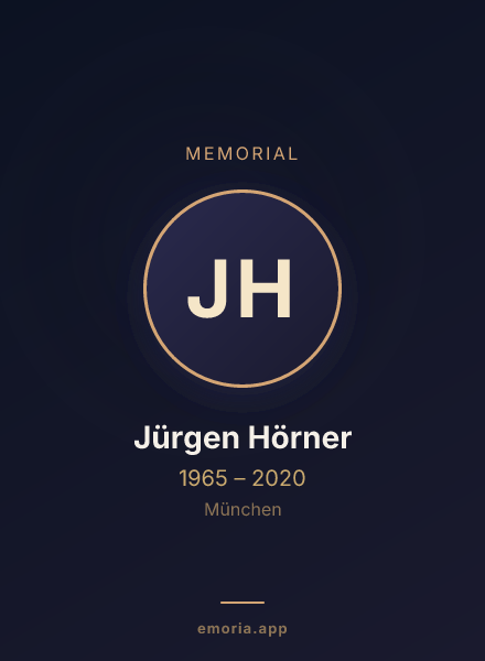 Memorial portrait of Jürgen Hörner