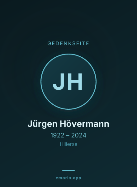 Gedenkportrait von Jürgen Hövermann