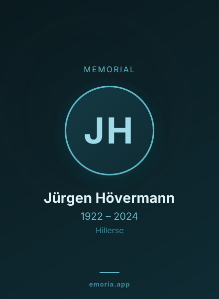 Memorial portrait of Jürgen Hövermann