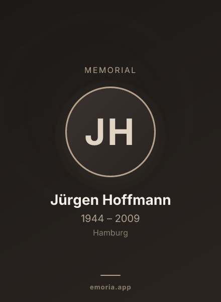 Memorial portrait of Jürgen Hoffmann