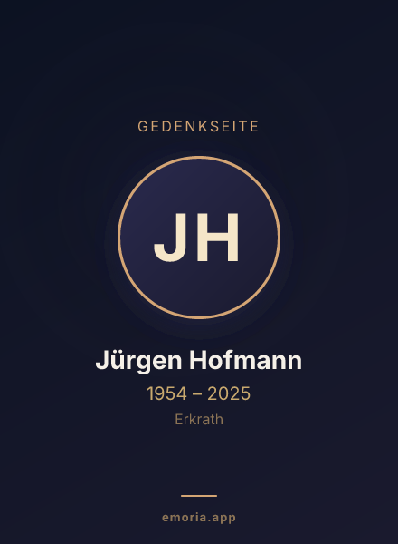 Gedenkportrait von Jürgen Hofmann