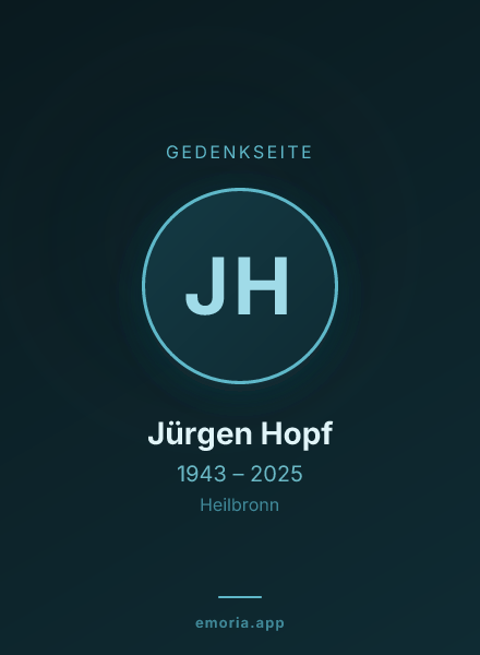 Gedenkportrait von Jürgen Hopf