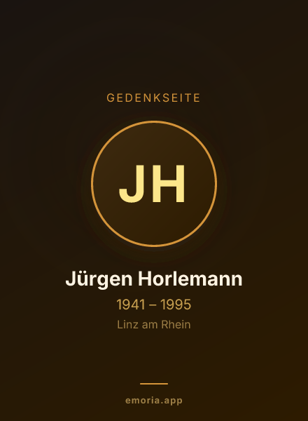 Gedenkportrait von Jürgen Horlemann