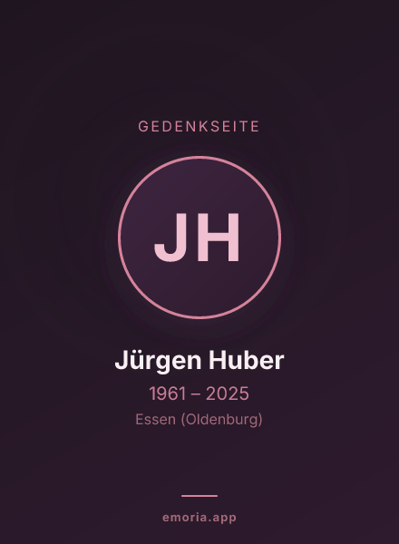 Gedenkportrait von Jürgen Huber