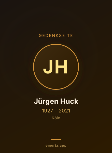Gedenkportrait von Jürgen Huck