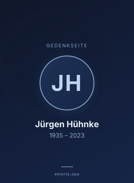 Gedenkportrait von Jürgen Hühnke