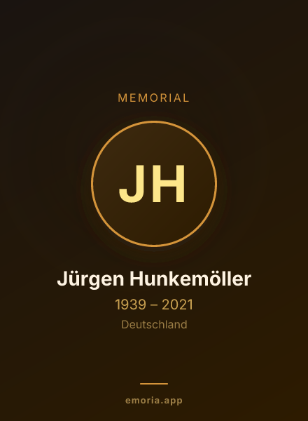 Memorial portrait of Jürgen Hunkemöller