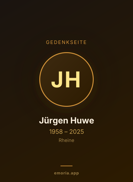 Gedenkportrait von Jürgen Huwe