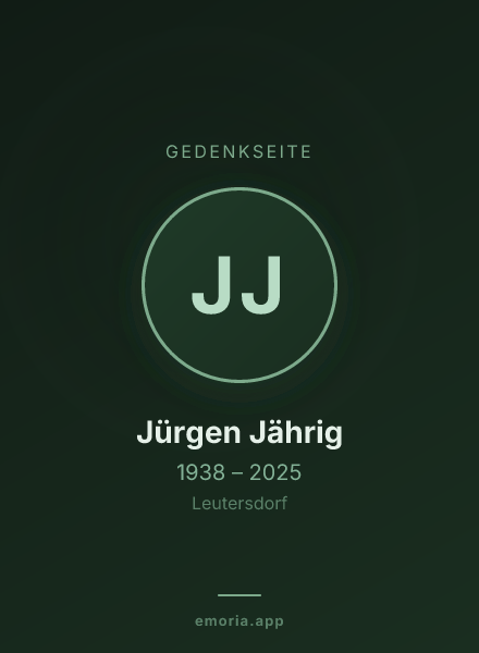 Gedenkportrait von Jürgen Jährig