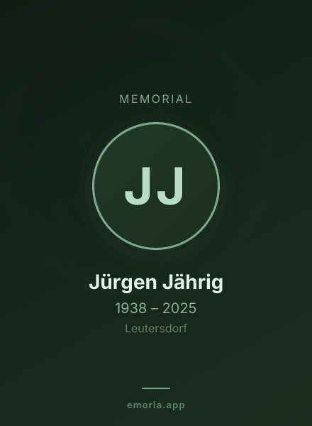 Memorial portrait of Jürgen Jährig
