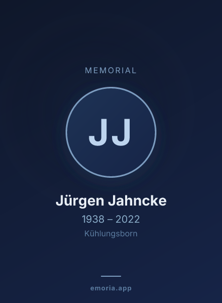Memorial portrait of Jürgen Jahncke