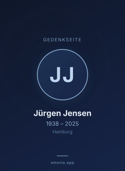 Gedenkportrait von Jürgen Jensen